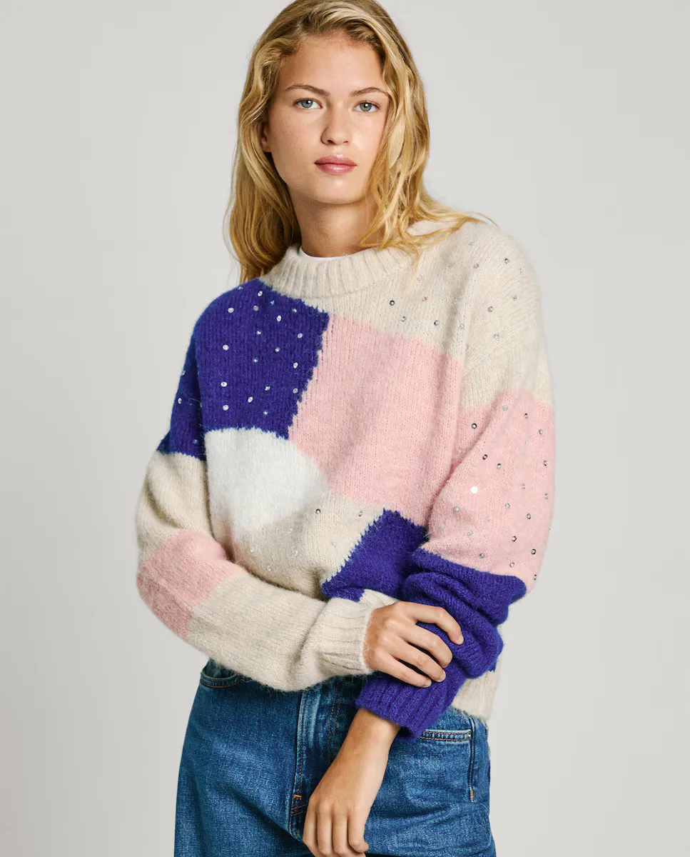 Женский джемпер с круглым вырезом и дизайном пэчворк Pepe Jeans, цвет Crudo
Женский джемпер с круглым вырезом и дизайном пэчворк Pepe Jeans, цвет Crudo