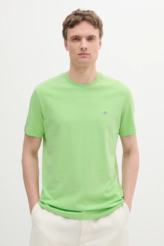 Хлопковая футболка Gant, зеленый
Хлопковая футболка Gant, зеленый