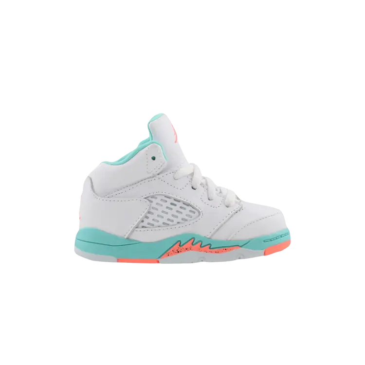 Кроссовки Air Jordan 5 Retro TD 'Light Aqua', белый 
Кроссовки Air Jordan 5 Retro TD 'Light Aqua', белый