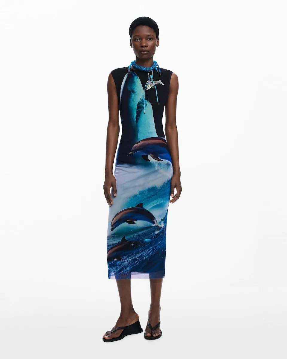 Длинное платье с рисунком акулы Botter Desigual, черный/синий
Длинное платье с рисунком акулы Botter Desigual, черный/синий