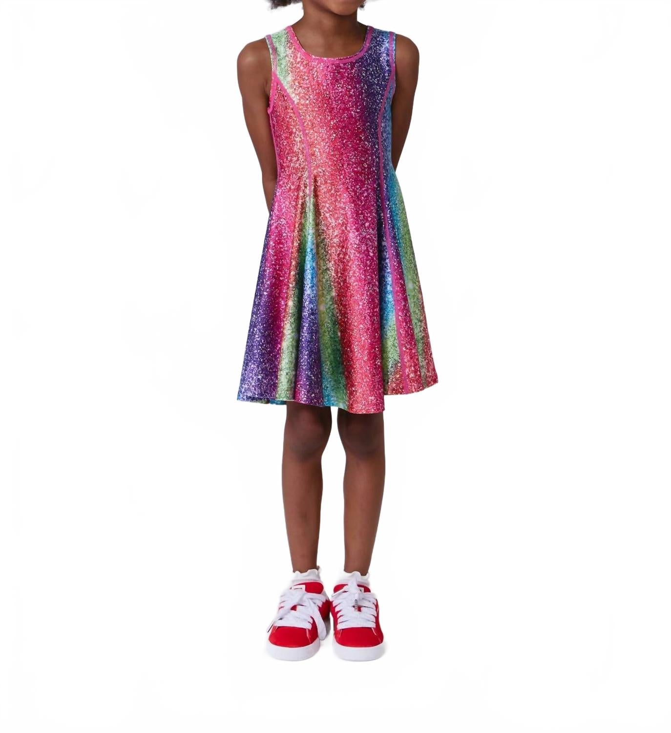 Платье-футляр с радужным глиттером Terez, Rainbow Glitter Foil
Платье-футляр с радужным глиттером Terez, Rainbow Glitter Foil