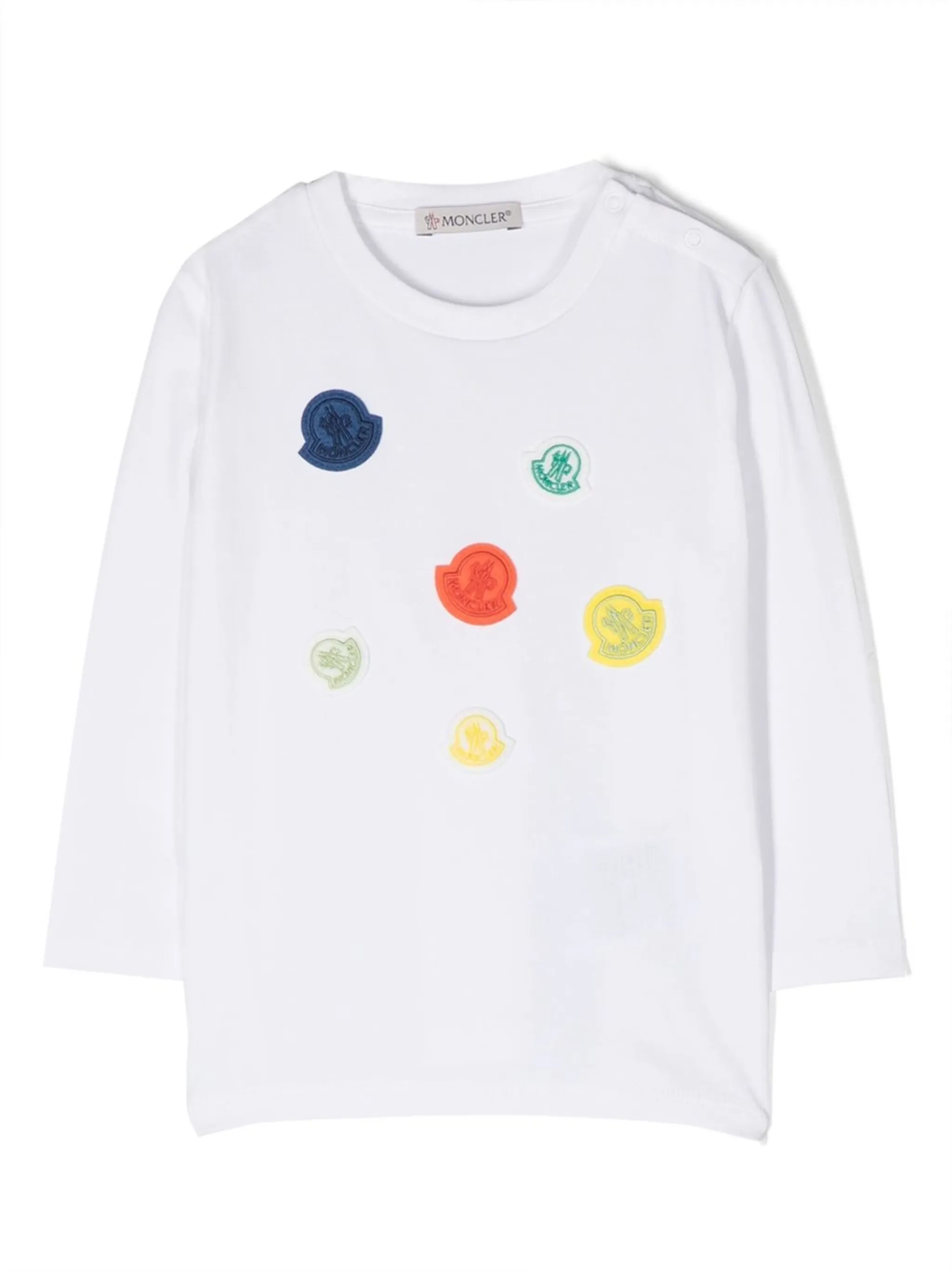 Топ из джерси с нашивкой-логотипом Moncler Enfant, белый
Топ из джерси с нашивкой-логотипом Moncler Enfant, белый