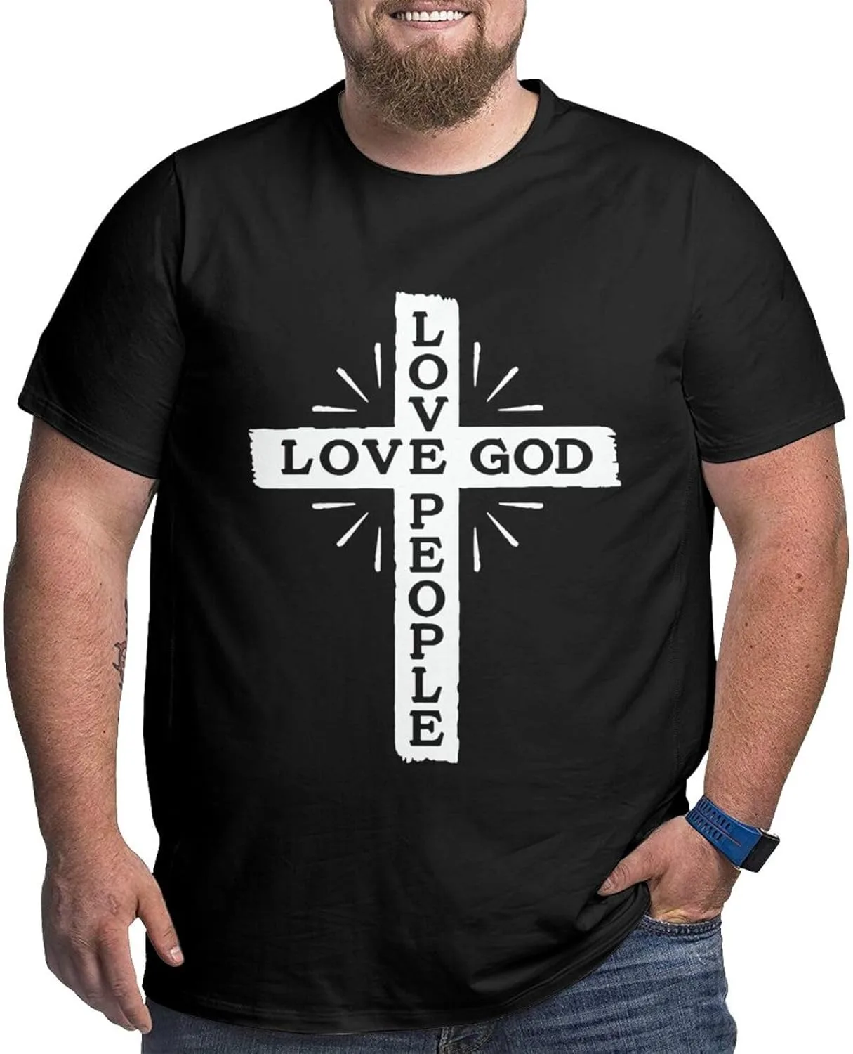 Футболка Love God Love People, летняя, с коротким рукавом
Футболка Love God Love People, летняя, с коротким рукавом