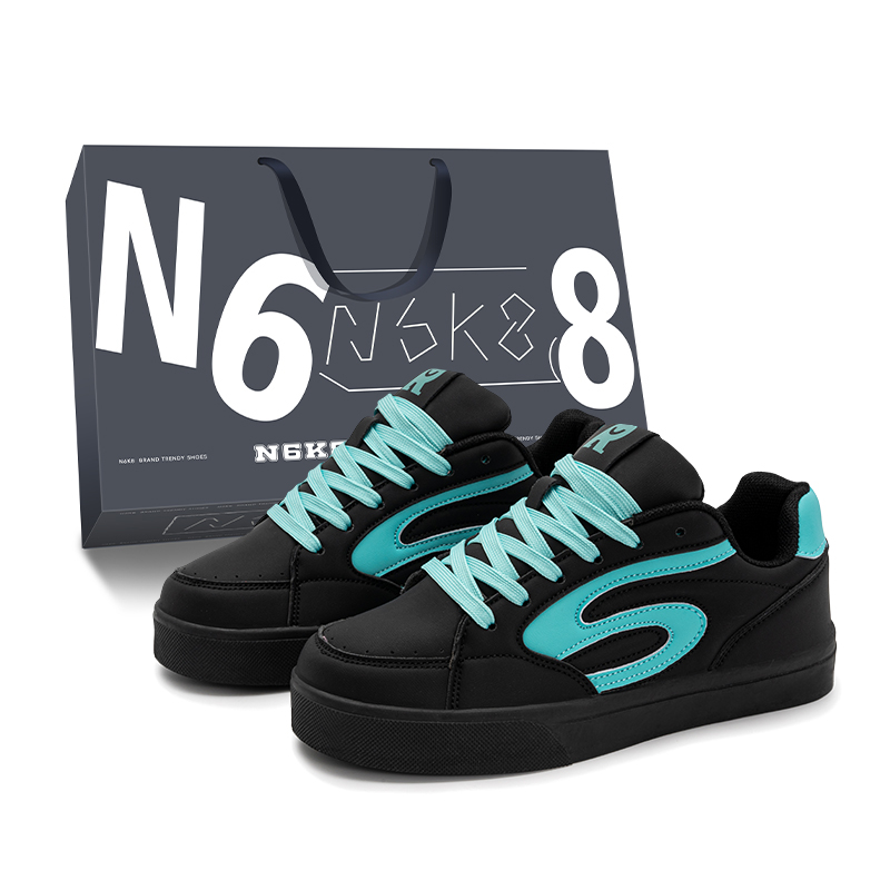 N6K8 Скользоустойчивые легкие дышащие лоу-топ скейтбордские кроссовки унисекс черные озерно-зеленые, цвет Black Lake Green
N6K8 Скользоустойчивые легкие дышащие лоу-топ скейтбордские кроссовки унисекс черные озерно-зеленые, цвет Black Lake Green