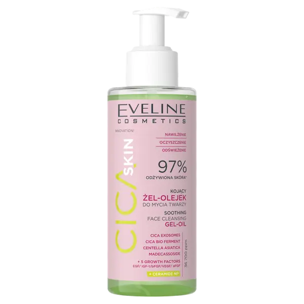 Успокаивающий гель-масло для умывания лица, 145 мл Eveline Cosmetics Cica skin
Успокаивающий гель-масло для умывания лица, 145 мл Eveline Cosmetics Cica skin