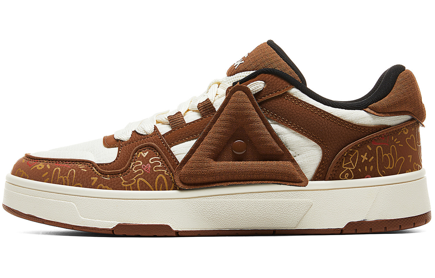 Кроссовки для скейтбординга мужские низкие из холста бело-коричневые PEAK
Кроссовки для скейтбординга мужские низкие из холста бело-коричневые PEAK