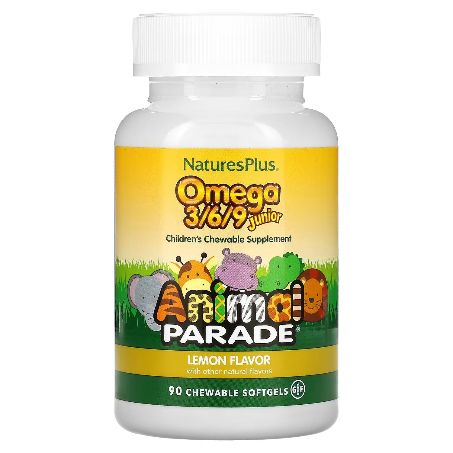 Добавка для детей NaturesPlus Animal Parade Omega 3/6/9 лимон, 90 жевательных капсул
Добавка для детей NaturesPlus Animal Parade Omega 3/6/9 лимон, 90 жевательных капсул