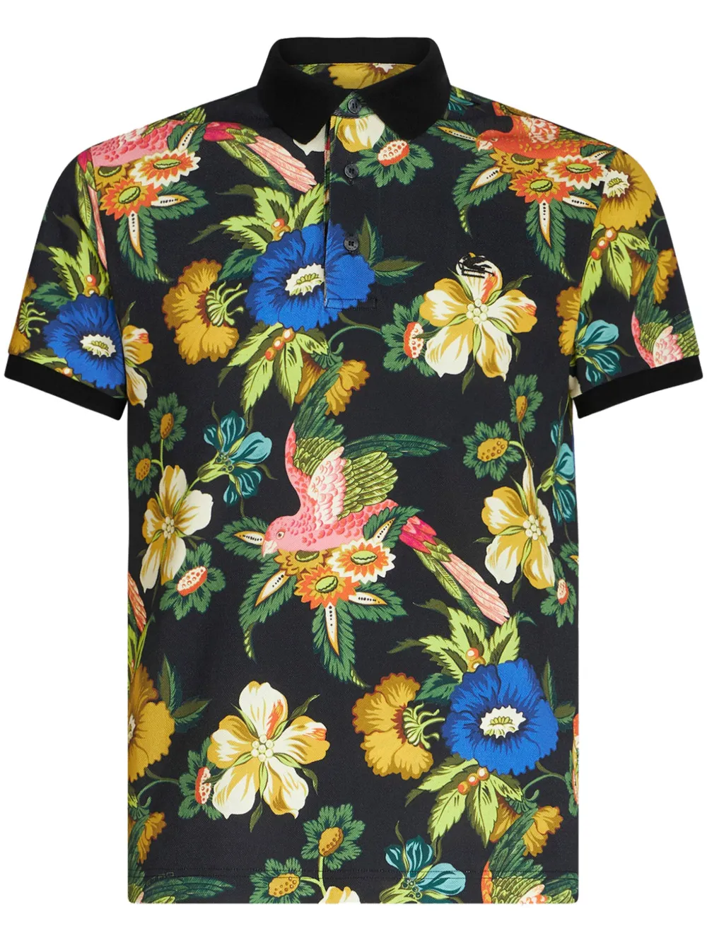 Рубашка поло с цветочным принтом ETRO, черный
Рубашка поло с цветочным принтом ETRO, черный