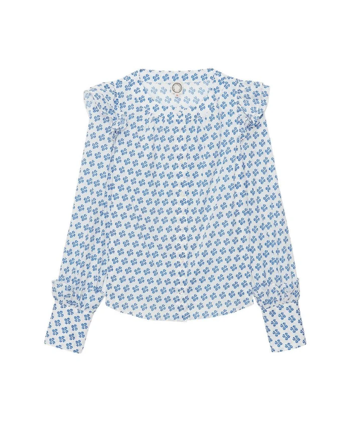 Современный хлопковый топ с рюшами Ines De La Fressange Paris, синий
Современный хлопковый топ с рюшами Ines De La Fressange Paris, синий