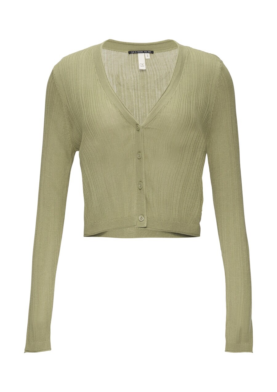 Вязаный кардиган QS Knit Cardigan, оливковый
Вязаный кардиган QS Knit Cardigan, оливковый