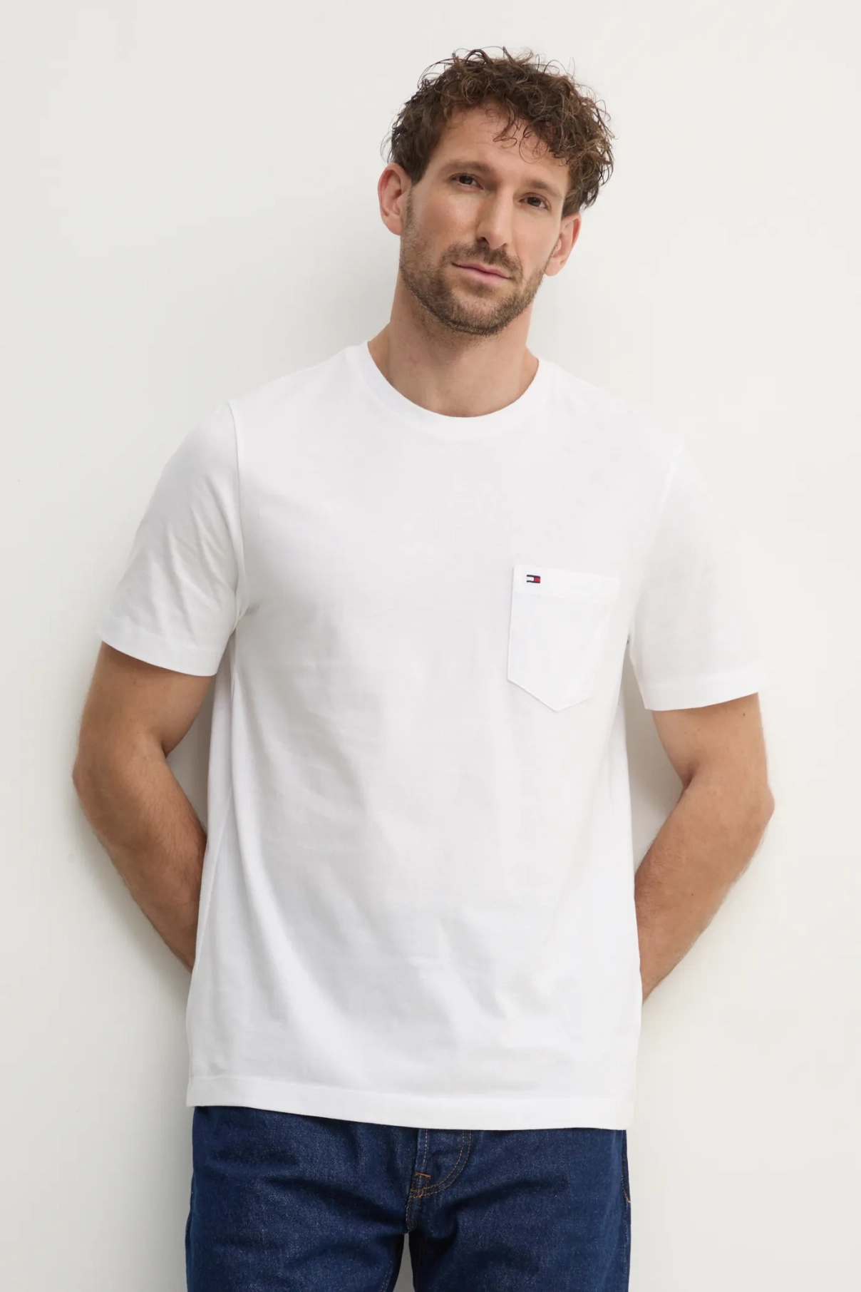 Хлопковая футболка Tommy Hilfiger, бежевый
Хлопковая футболка Tommy Hilfiger, бежевый