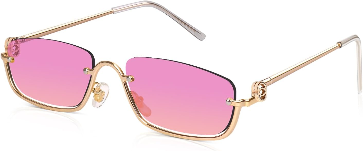 Солнцезащитные очки DrRelax маленького прямоугольного размера для женщин, ретро-очки с полуметаллической оправой для вождения, в стиле 90-х и Y2K. Прямоугольные солнцезащитные очки, Golden/ Pink
Солнцезащитные очки DrRelax маленького прямоугольного размера для женщин, ретро-очки с полуметаллической оправой для вождения, в стиле 90-х и Y2K. Прямоугольные солнцезащитные очки, Golden/ Pink