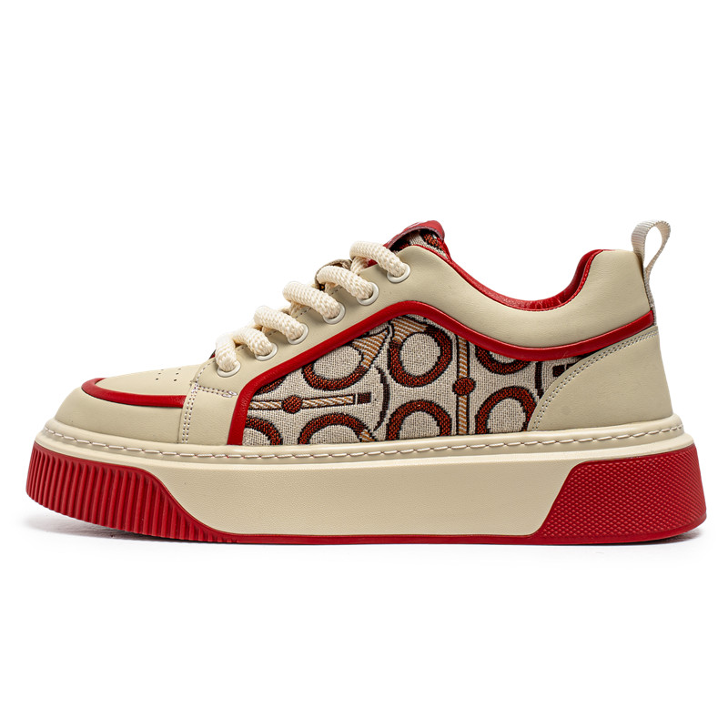 Амортизирующие противоскользящие дышащие низкие повседневные туфли для мужчин BOLE, Beige Red
Амортизирующие противоскользящие дышащие низкие повседневные туфли для мужчин BOLE, Beige Red