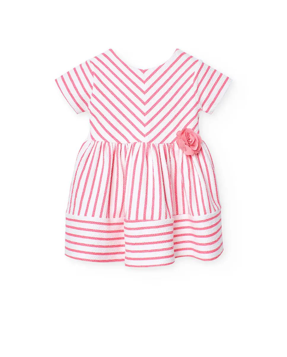 Платье для девочки с полосатым принтом и декоративным цветком Boboli, цвет Rosa
Платье для девочки с полосатым принтом и декоративным цветком Boboli, цвет Rosa