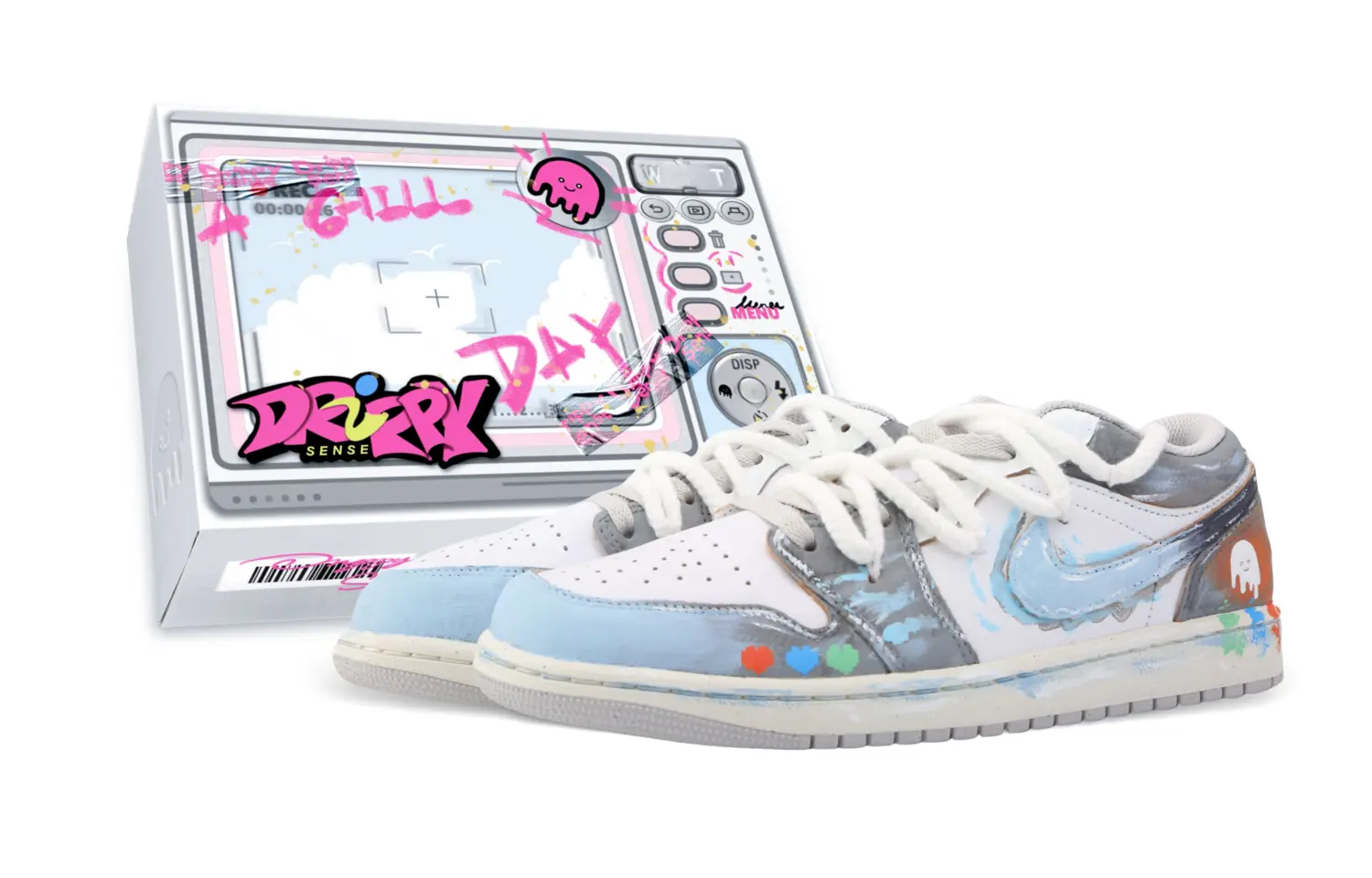 Jordan Air 1 Drippy Cyber Jellyfish устойчивые к истиранию низкие баскетбольные кроссовки в винтажном стиле для мужчин, серо-голубые
Jordan Air 1 Drippy Cyber Jellyfish устойчивые к истиранию низкие баскетбольные кроссовки в винтажном стиле для мужчин, серо-голубые