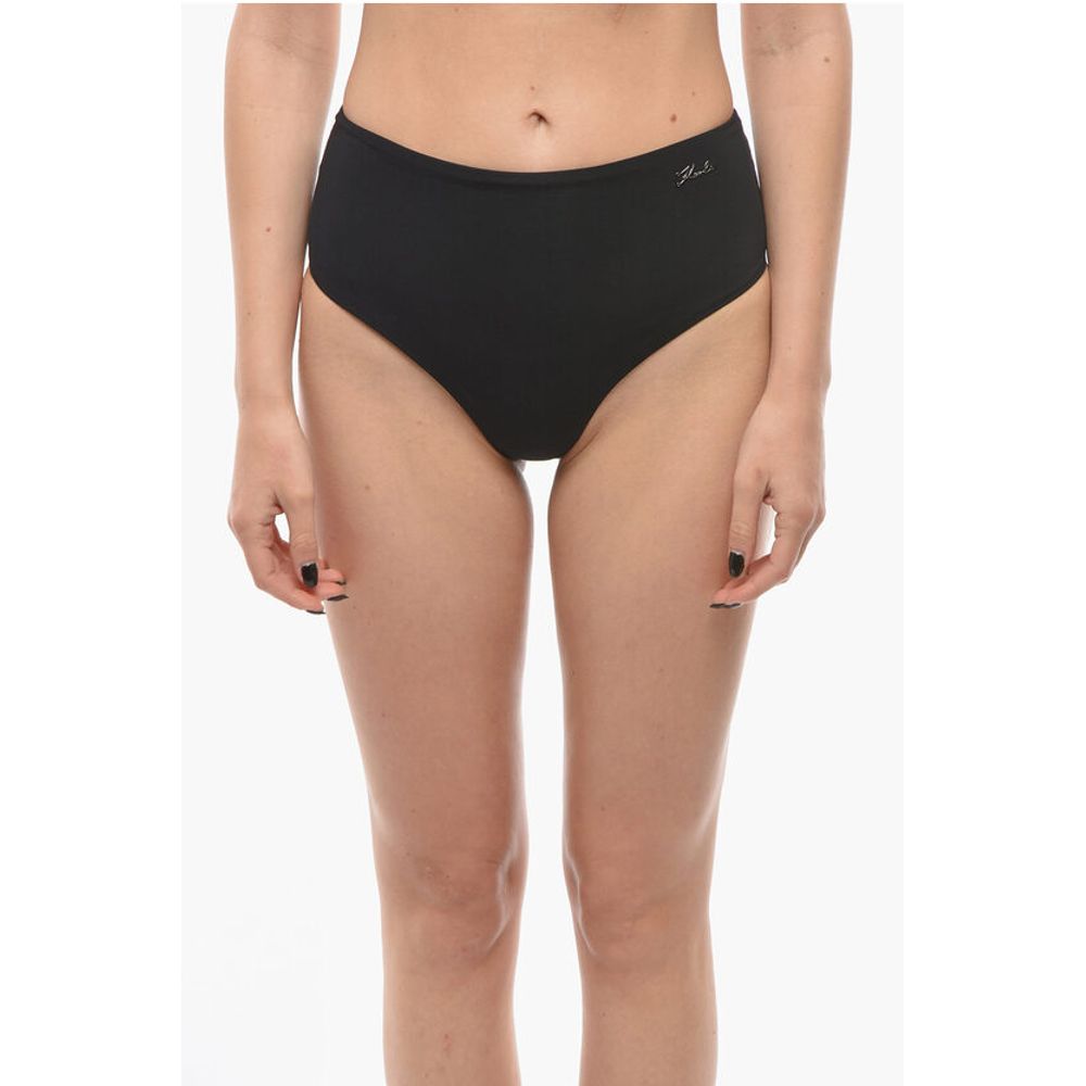 Плавки бикини с высокой талией и серебряным логотипом Karl Lagerfeld, Black
Плавки бикини с высокой талией и серебряным логотипом Karl Lagerfeld, Black