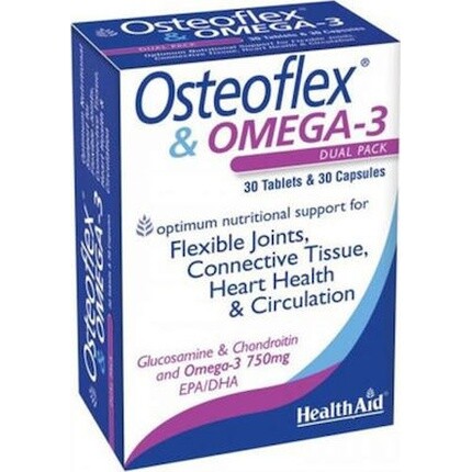 Osteoflex Omega 3 750 мг - Двойная упаковка с 30 капсулами и 30 таблетками Health Aid
Osteoflex Omega 3 750 мг - Двойная упаковка с 30 капсулами и 30 таблетками Health Aid