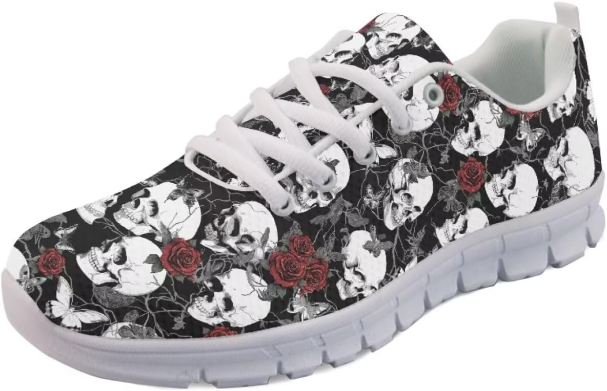 Мужские кроссовки Forchrinse для бега, прогулочные, на шнуровке, повседневные, с нескользящей сетчатой подошвой для мужчин и женщин, Skull Roses
Мужские кроссовки Forchrinse для бега, прогулочные, на шнуровке, повседневные, с нескользящей сетчатой подошвой для мужчин и женщин, Skull Roses