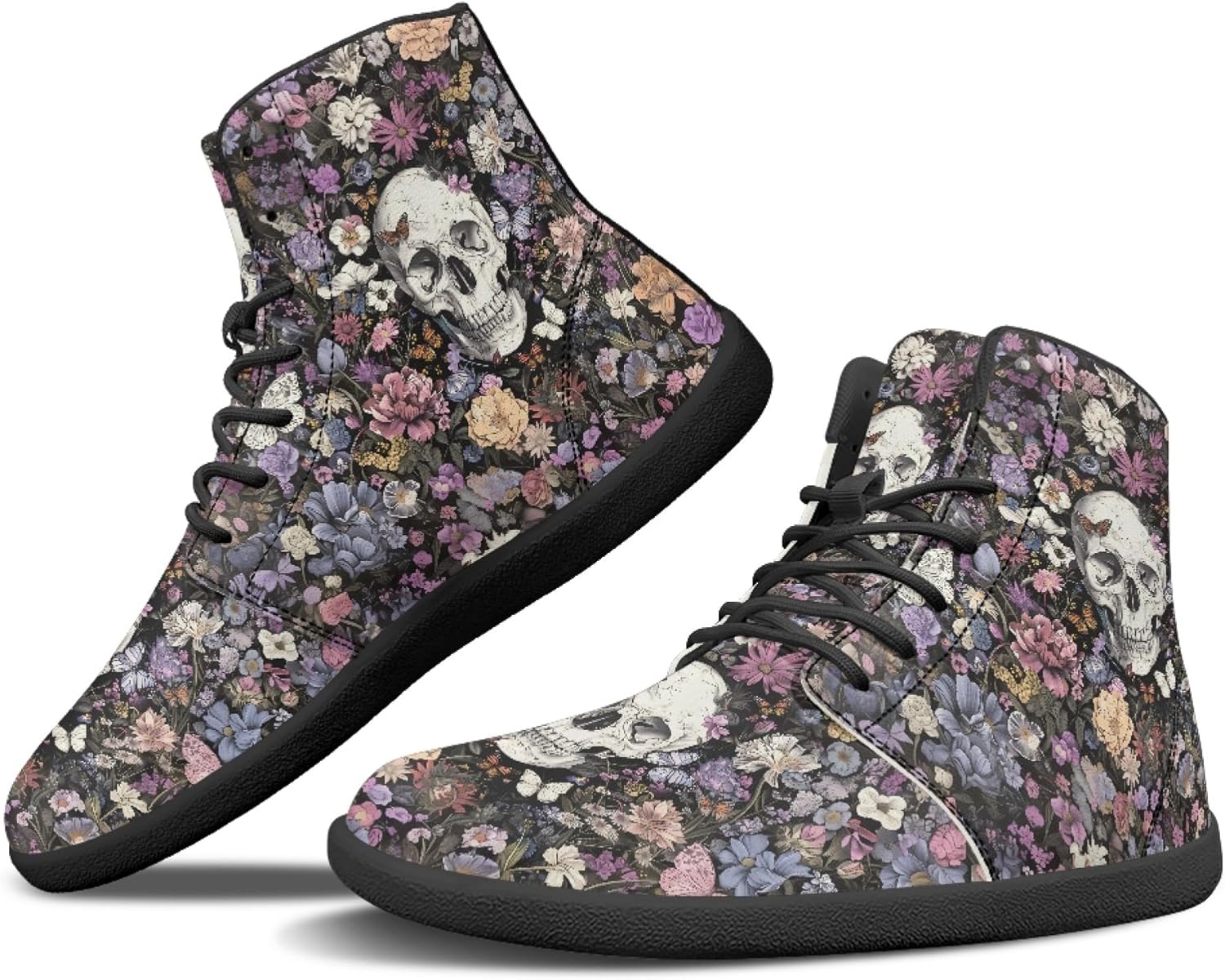 Высокие кроссовки с черепом для женщин и мужчин, с отделкой из искусственной кожи, с широкой носочной частью, минималистичные босоножки Arleeorkee, Skull Floral
Высокие кроссовки с черепом для женщин и мужчин, с отделкой из искусственной кожи, с широкой носочной частью, минималистичные босоножки Arleeorkee, Skull Floral