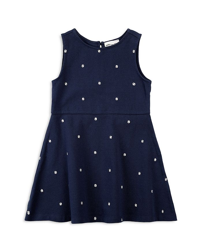 Детское платье из пике с вышивкой в виде теннисных мячиков для девочек - Little Kid Miles The Label, синий
Детское платье из пике с вышивкой в виде теннисных мячиков для девочек - Little Kid Miles The Label, синий