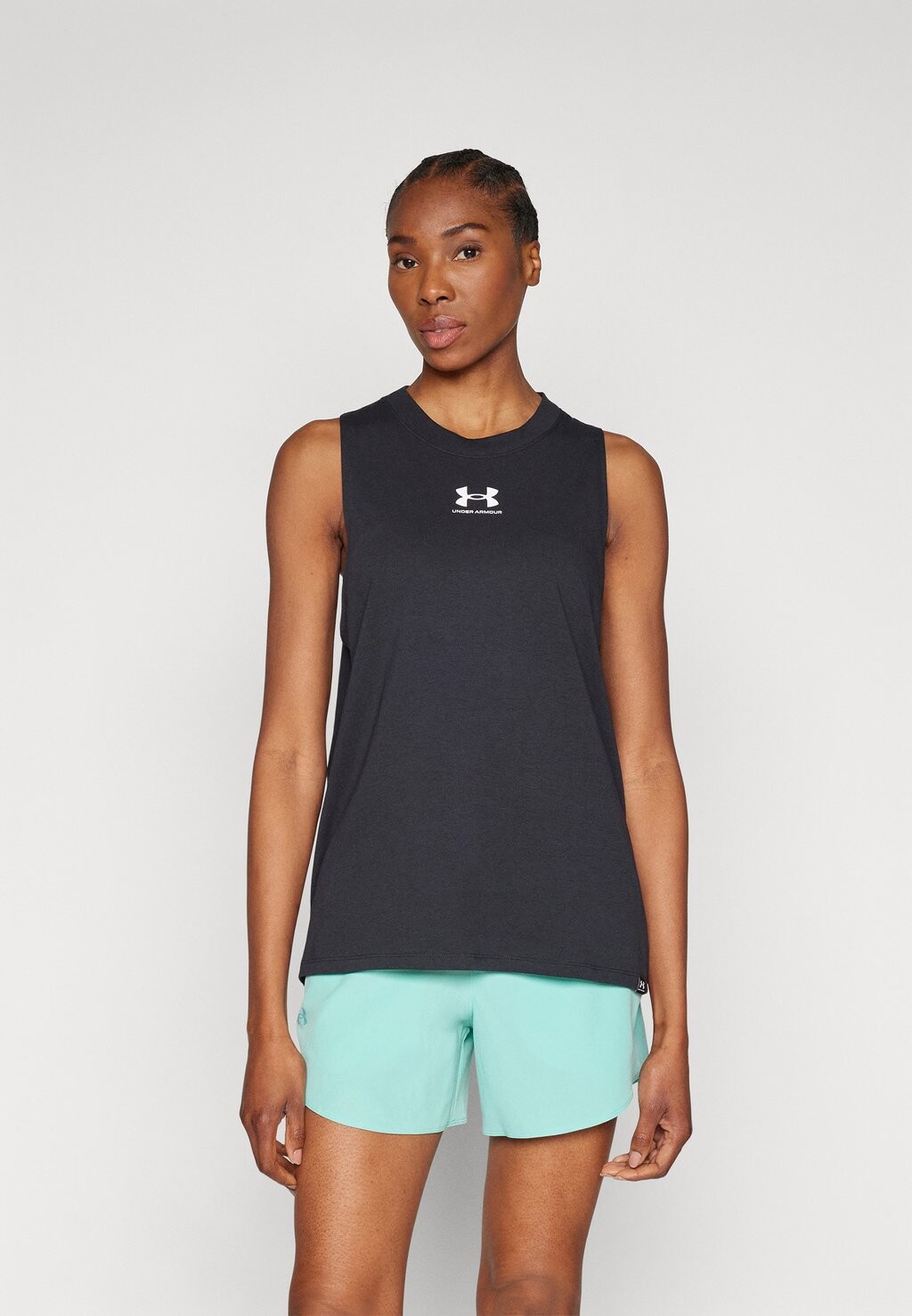 Топ CAMPUS MUSCLE TANK Under Armour, цвет black / / white 
Топ CAMPUS MUSCLE TANK Under Armour, цвет black / / white