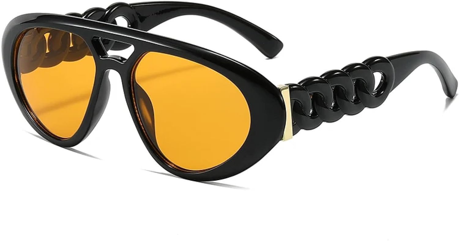 Солнцезащитные очки с двойной перемычкой большого размера для женщин, винтажные, желто-оранжевые линзы, модные, с защитой от УФ-излучения UV400 для мужчин VVTWSSW, Black-orange
Солнцезащитные очки с двойной перемычкой большого размера для женщин, винтажные, желто-оранжевые линзы, модные, с защитой от УФ-излучения UV400 для мужчин VVTWSSW, Black-orange