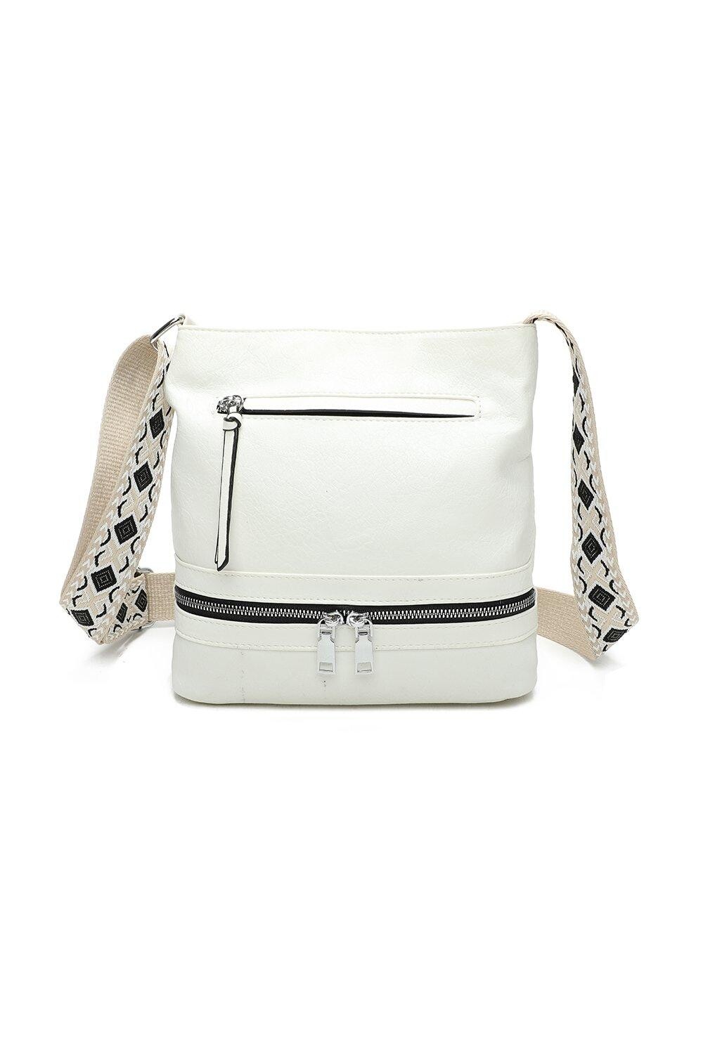 Сумка через плечо Ithnan из искусственной кожи с четырьмя молниями и холщовым ремешком Fontanella Fashion, белый
Сумка через плечо Ithnan из искусственной кожи с четырьмя молниями и холщовым ремешком Fontanella Fashion, белый