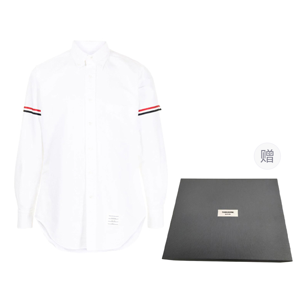 Хлопковая рубашка с репсовой манжетой THOM BROWNE, белый (box version)
Хлопковая рубашка с репсовой манжетой THOM BROWNE, белый (box version)