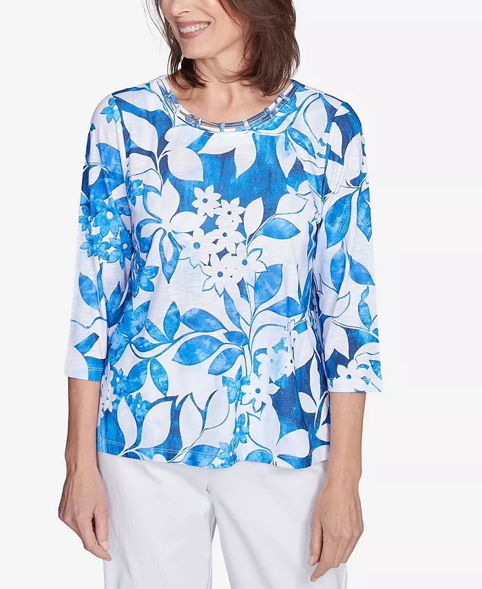 Женский топ Parrot Cay Monotone Cobalt Floral Alfred Dunner, синий
Женский топ Parrot Cay Monotone Cobalt Floral Alfred Dunner, синий