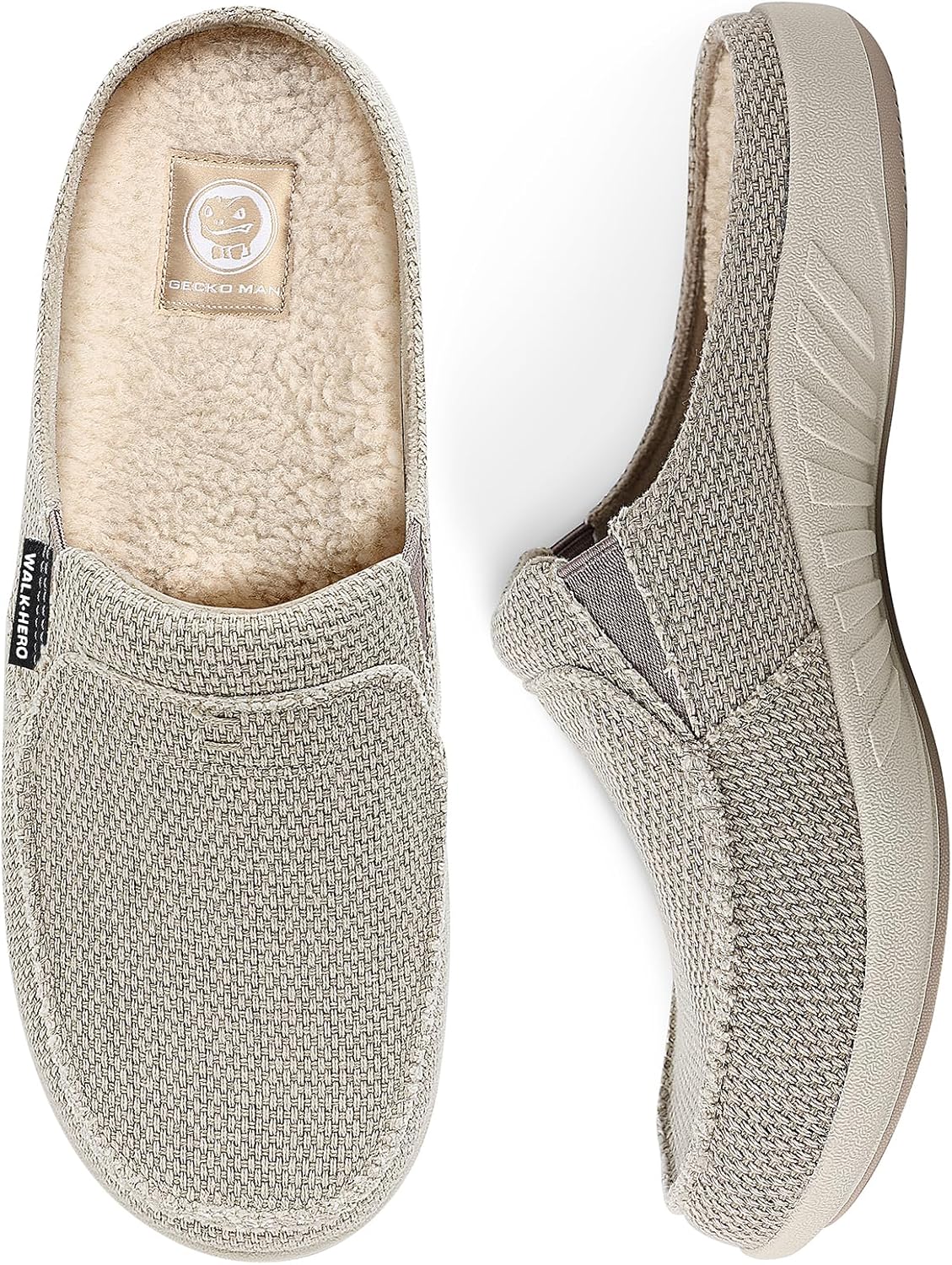 Мужские тапочки с поддержкой свода стопы, домашние тапочки для мужчин из ткани с бархатной подкладкой, шлепанцы на платформе, домашняя и уличная обувь с противоскользящей резиновой подошвой Walk Hero Comfort And Support, бежевый
Мужские тапочки с поддержкой свода стопы, домашние тапочки для мужчин из ткани с бархатной подкладкой, шлепанцы на платформе, домашняя и уличная обувь с противоскользящей резиновой подошвой Walk Hero Comfort And Support, бежевый