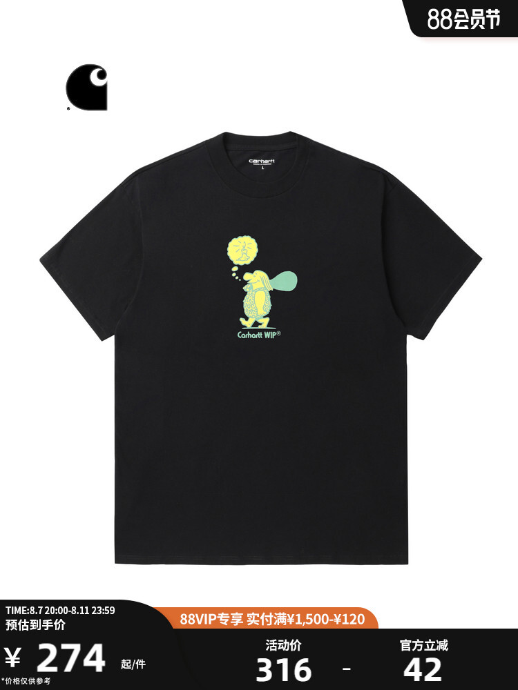 Футболка мужская Carhartt WIP с рисунком в мультяшном стиле, черный
Футболка мужская Carhartt WIP с рисунком в мультяшном стиле, черный