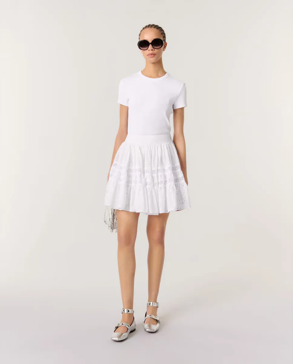 Короткая вышитая юбка Maje, белый
Короткая вышитая юбка Maje, белый