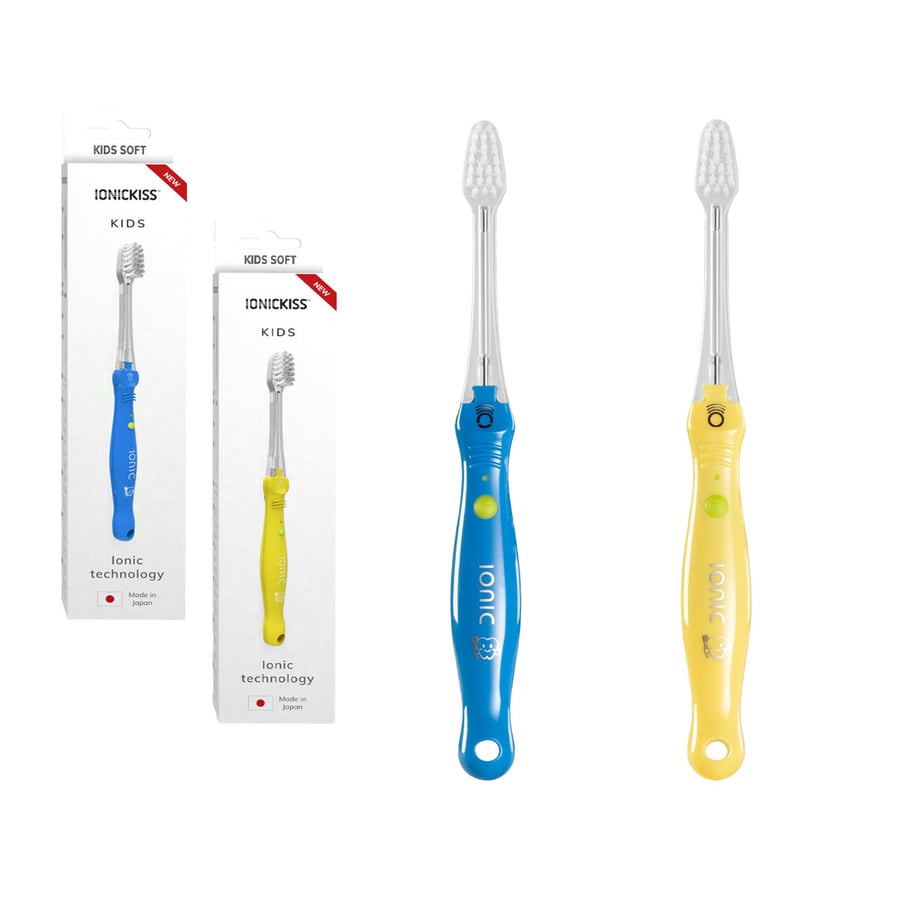 Детский набор - Ионная зубная щетка для детей IONICKISS Kids Soft Yellow + IONICKISS Kids Soft Blue Inna marka
Детский набор - Ионная зубная щетка для детей IONICKISS Kids Soft Yellow + IONICKISS Kids Soft Blue Inna marka