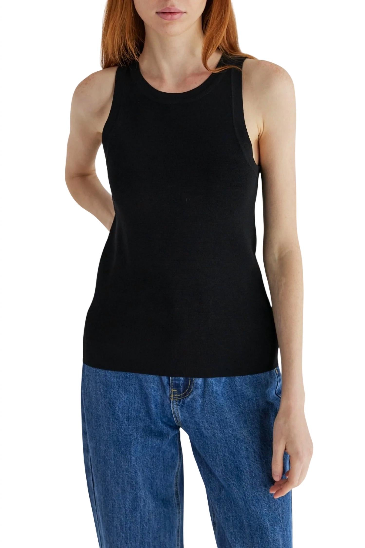 Вязаная майка черного цвета MOD REF 
Вязаная майка черного цвета MOD REF