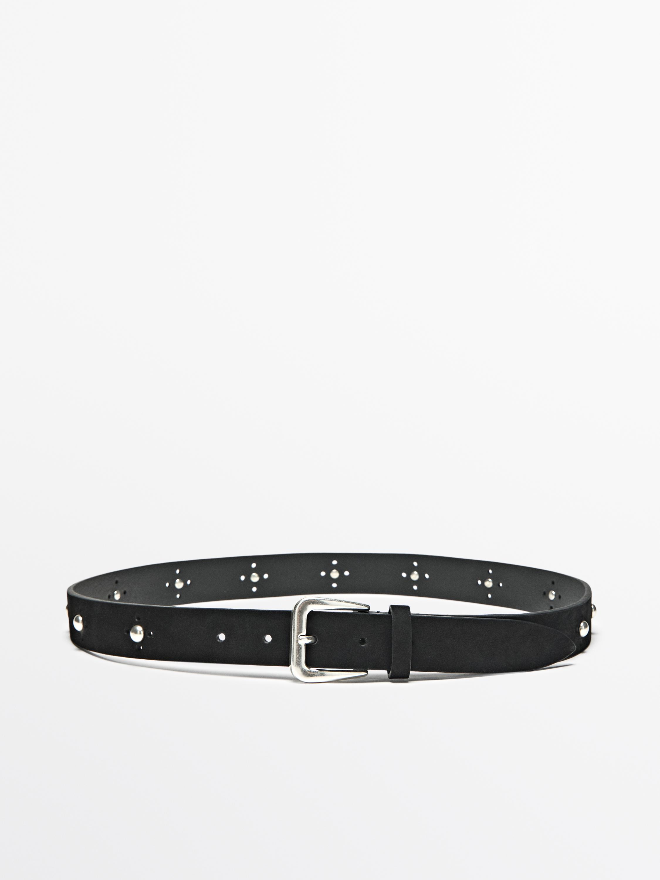 Ажурный ремень с заклепками Massimo Dutti, black
Ажурный ремень с заклепками Massimo Dutti, black