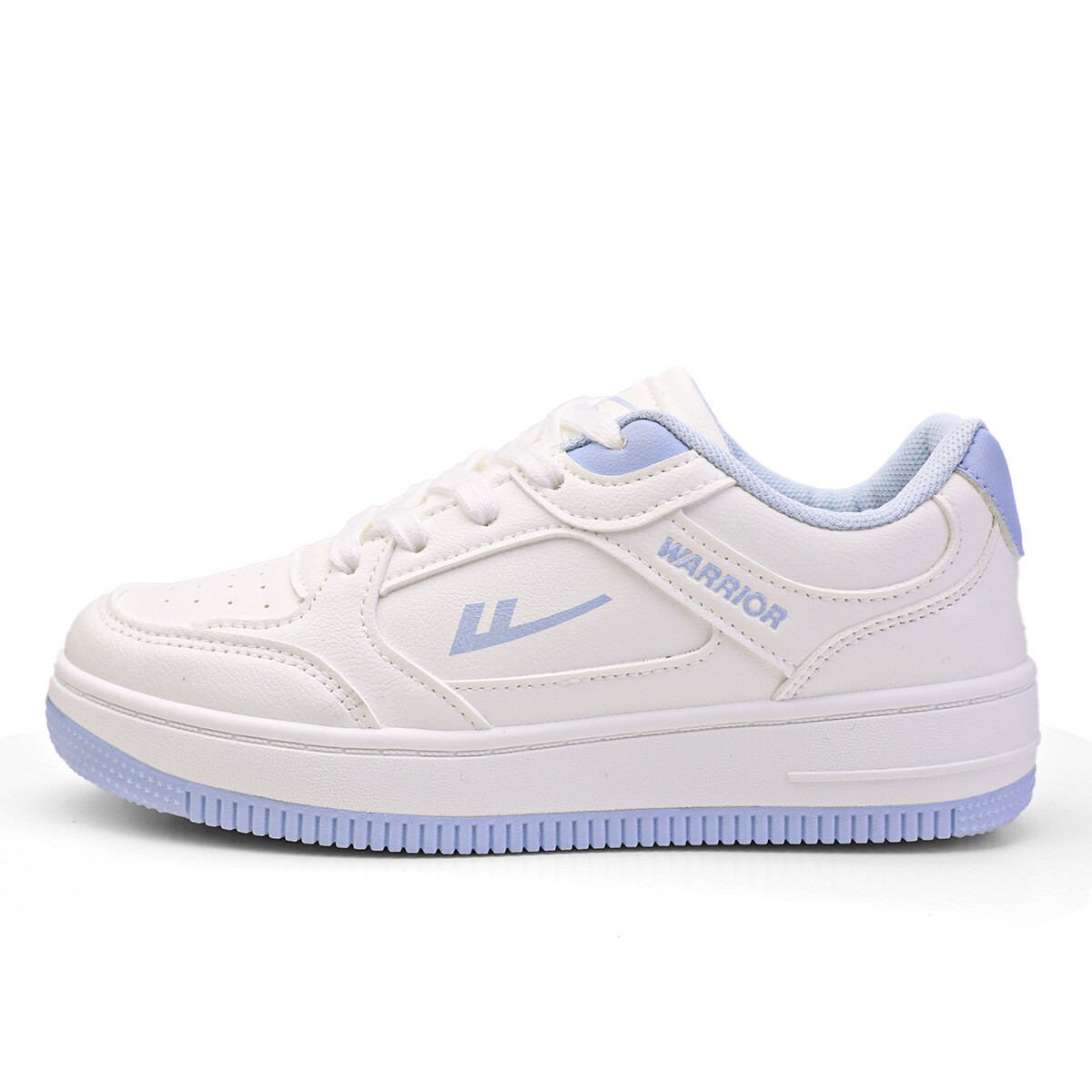 Кеды, скейтборд обувь женская низкая белый/синий Warrior 1927 
Кеды, скейтборд обувь женская низкая белый/синий Warrior 1927