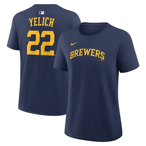 Футболка с именем и номером Christian Yelich Milwaukee Brewers Nike
Футболка с именем и номером Christian Yelich Milwaukee Brewers Nike
