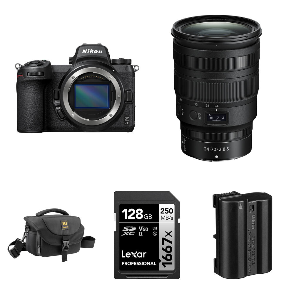 Беззеркальная камера Nikon Z7 II Mirrorless Camera with 24-70mm f/2.8 Lens and
Беззеркальная камера Nikon Z7 II Mirrorless Camera with 24-70mm f/2.8 Lens and