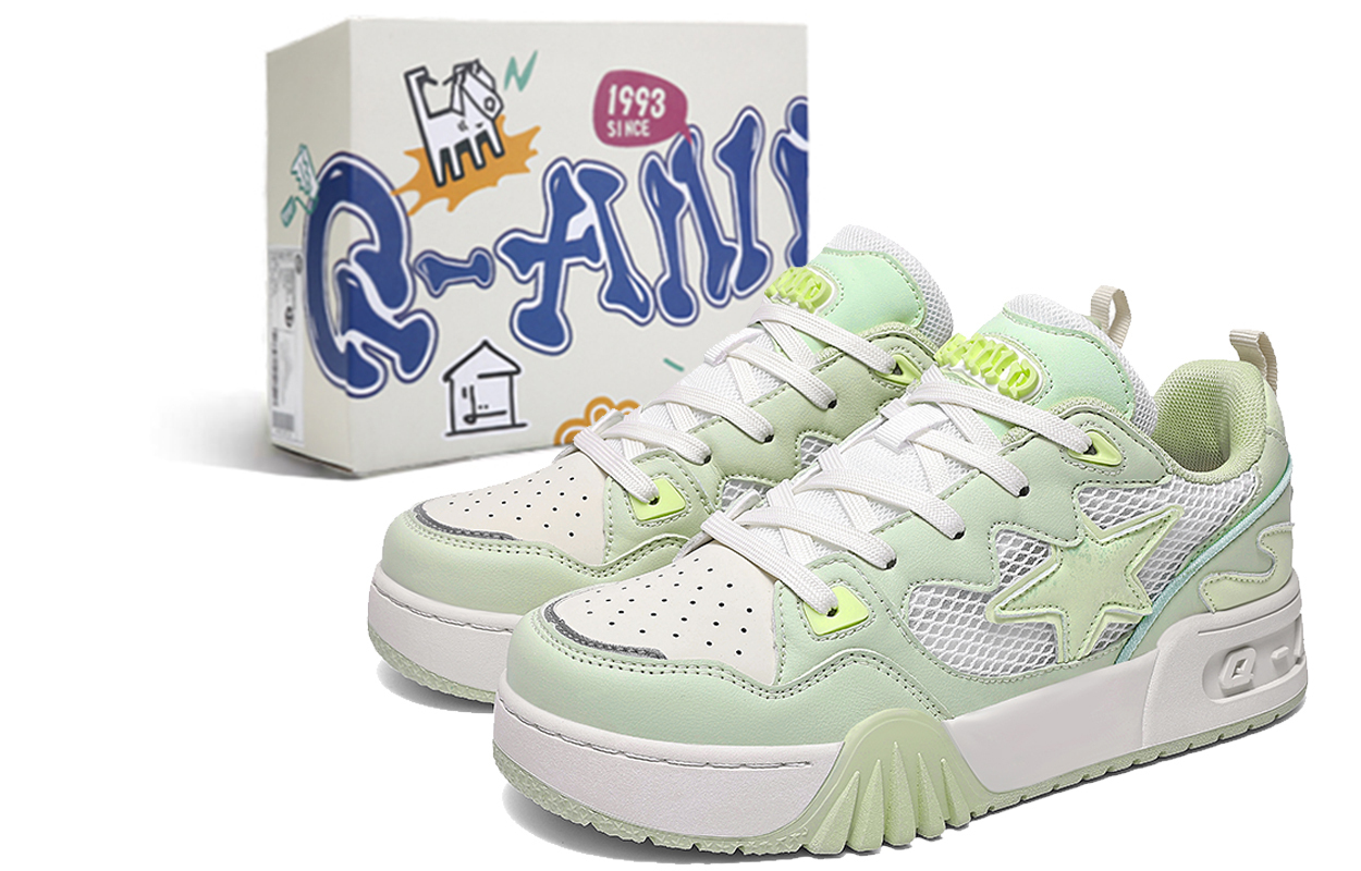 Q-AND Кроссовки для скейтборда унисекс с противоскользящей подошвой и амортизацией, устойчивые к истиранию, низкие, кремово-зеленые, свежий бежевый вид
Q-AND Кроссовки для скейтборда унисекс с противоскользящей подошвой и амортизацией, устойчивые к истиранию, низкие, кремово-зеленые, свежий бежевый вид