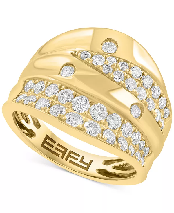 Широкое кольцо с многорядными бриллиантами Effy (1-1/20 карата) из 14-каратного золота Effy Collection, gold
Широкое кольцо с многорядными бриллиантами Effy (1-1/20 карата) из 14-каратного золота Effy Collection, gold