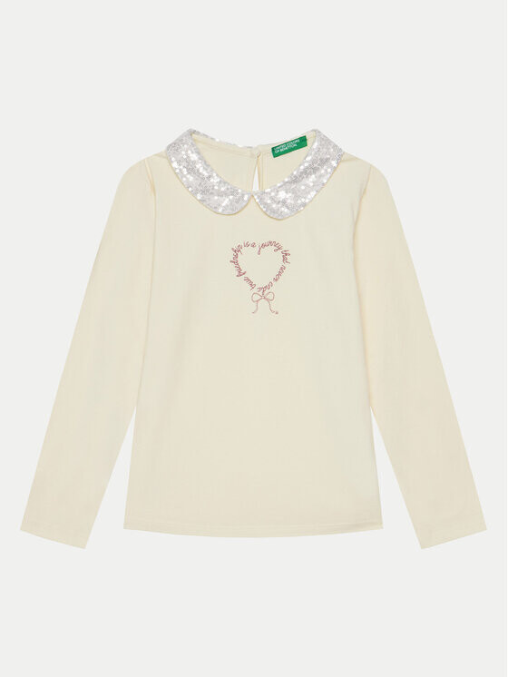 Блуза стандартного кроя United Colors Of Benetton, экрю 
Блуза стандартного кроя United Colors Of Benetton, экрю