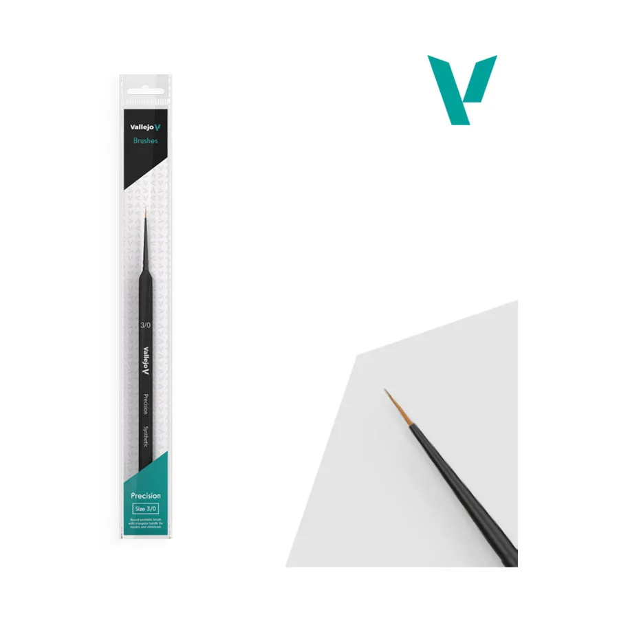 Прецизионный круглый синтетический #3/0, Paint Brushes - Tri-Handle (Vallejo)
Прецизионный круглый синтетический #3/0, Paint Brushes - Tri-Handle (Vallejo)