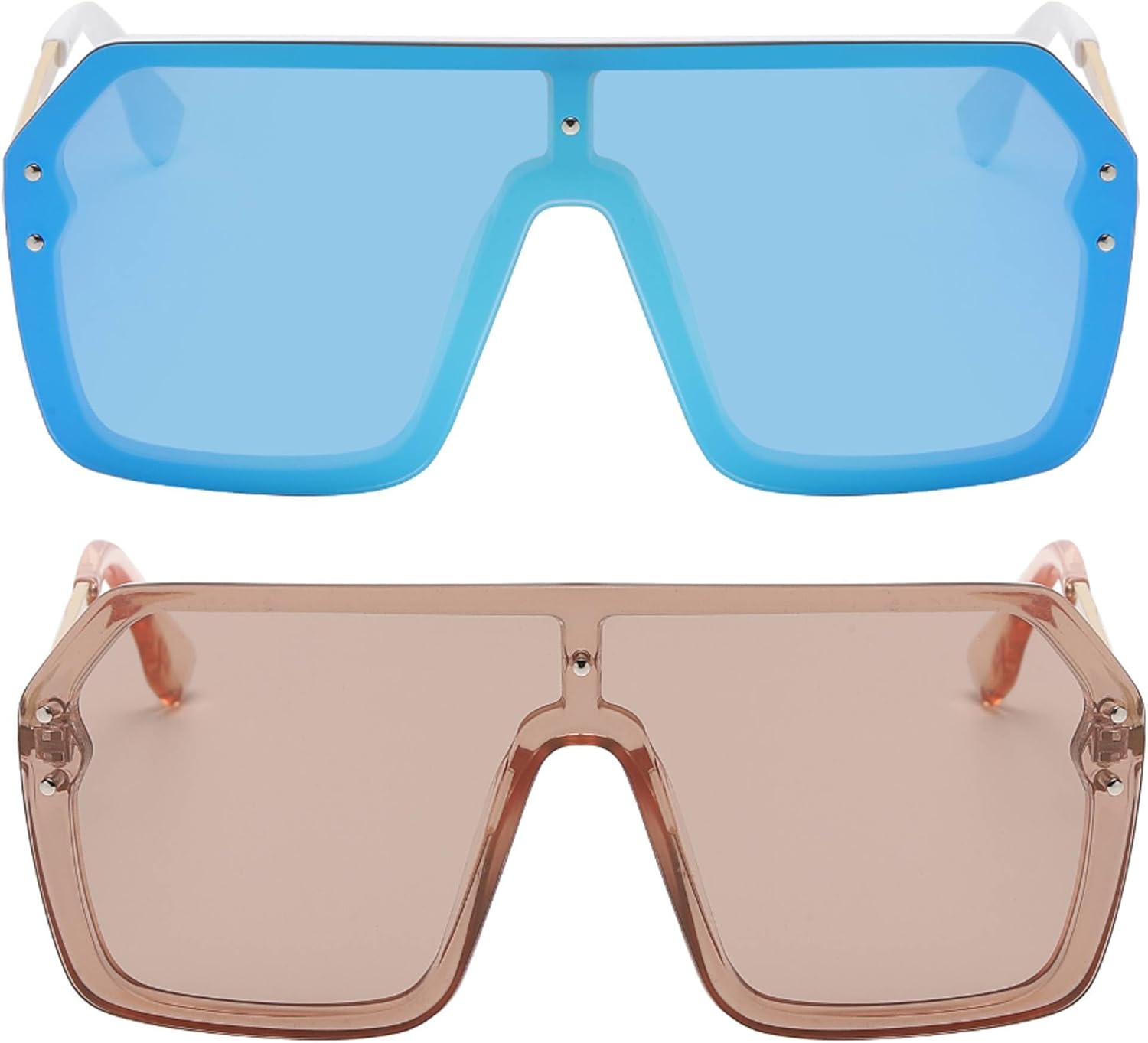 Классические солнцезащитные очки OWL увеличенного размера для женщин и мужчин | Линзы UV400 | Модные и стильные цельные очки с плоским зеркальным верхом | Без оправы | Комплект из 2 штук, Blue, Beige
Классические солнцезащитные очки OWL увеличенного размера для женщин и мужчин | Линзы UV400 | Модные и стильные цельные очки с плоским зеркальным верхом | Без оправы | Комплект из 2 штук, Blue, Beige