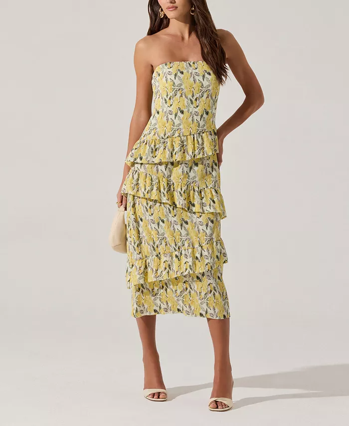 Женское платье с асимметричными ярусами и рюшами ASTR the Label, мультиколор
Женское платье с асимметричными ярусами и рюшами ASTR the Label, мультиколор