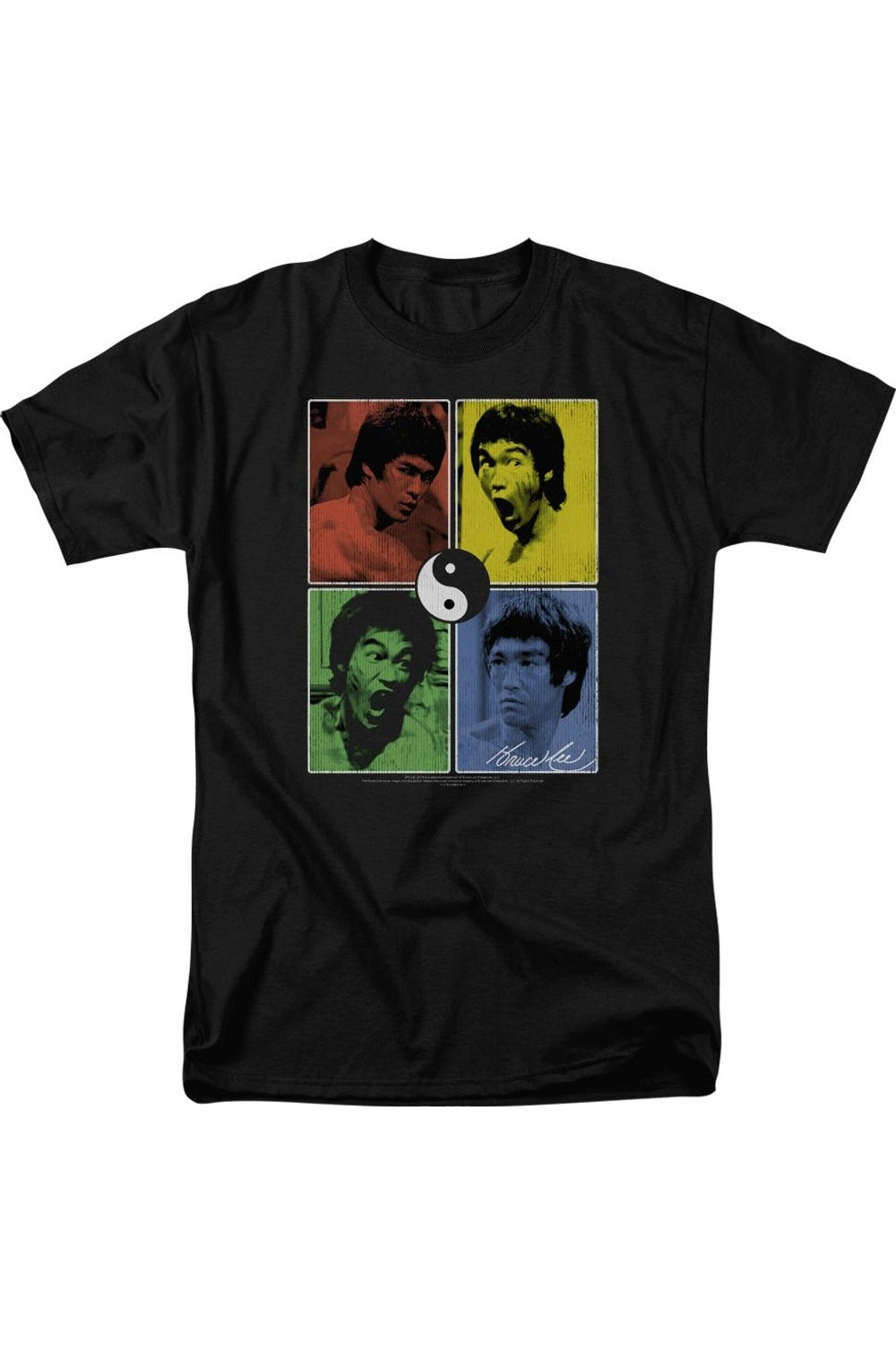Футболка с коротким рукавом и цветными блоками для взрослых с изображением Брюса Ли Gildan, черный 
Футболка с коротким рукавом и цветными блоками для взрослых с изображением Брюса Ли Gildan, черный
