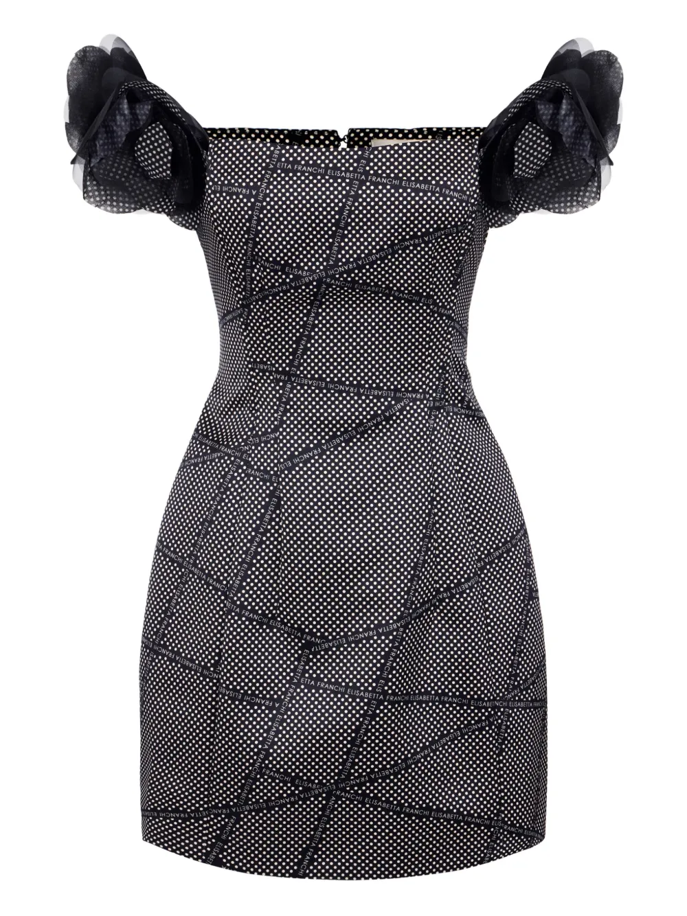 Мини-коктейльное платье в горошек Elisabetta Franchi, черный
Мини-коктейльное платье в горошек Elisabetta Franchi, черный