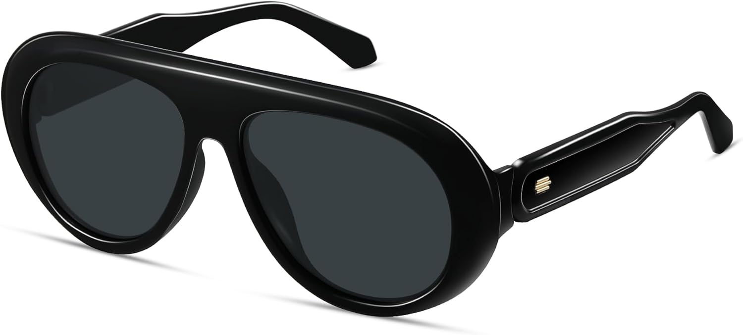 Большие поляризованные солнцезащитные очки-авиаторы для женщин и мужчин, ретро-очки круглой формы, модные солнцезащитные очки в стиле 70-х, винтажные солнцезащитные очки CL014 Colrea, Black Frame/Black Lenses
Большие поляризованные солнцезащитные очки-авиаторы для женщин и мужчин, ретро-очки круглой формы, модные солнцезащитные очки в стиле 70-х, винтажные солнцезащитные очки CL014 Colrea, Black Frame/Black Lenses