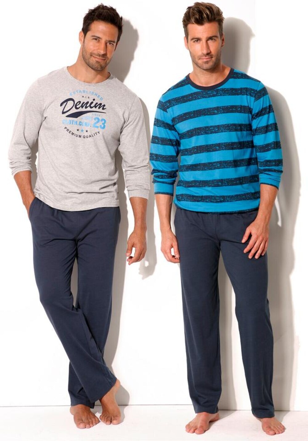 Длинная пижама H.I.S, бежевый/синий
Длинная пижама H.I.S, бежевый/синий