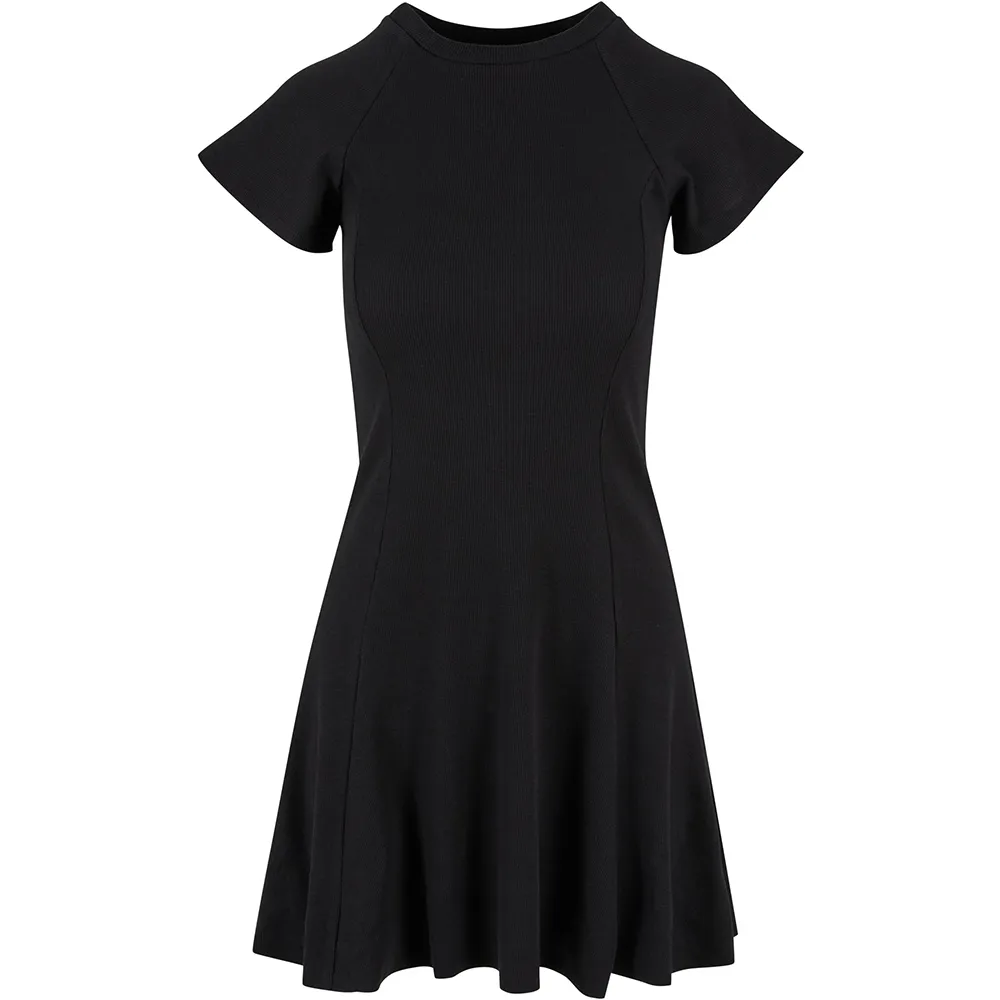 Платье Urban Classics Rib Skater short sleeve short, черный 
Платье Urban Classics Rib Skater short sleeve short, черный