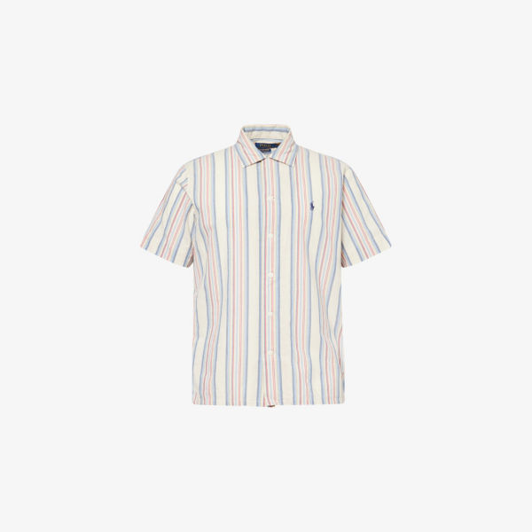 Полосатая рубашка с короткими рукавами из хлопкового поплина Polo Ralph Lauren, мультиколор
Полосатая рубашка с короткими рукавами из хлопкового поплина Polo Ralph Lauren, мультиколор